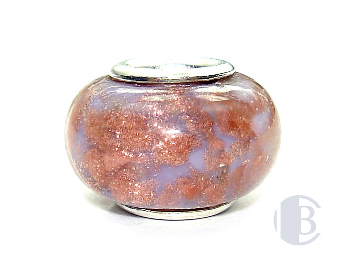 925 sterling silver core murano glass bead