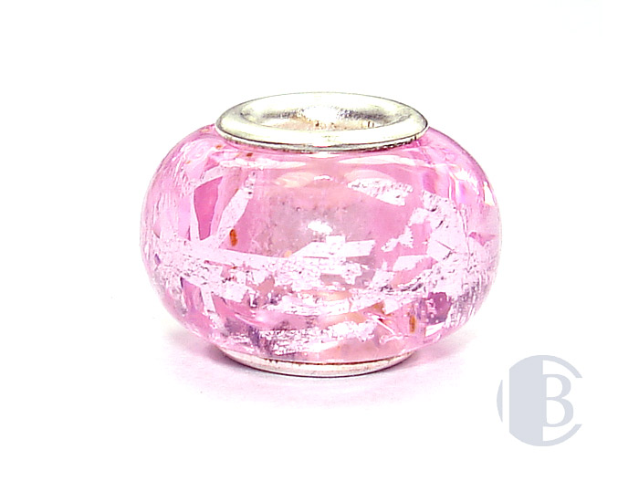 925 sterling silver core murano glass bead