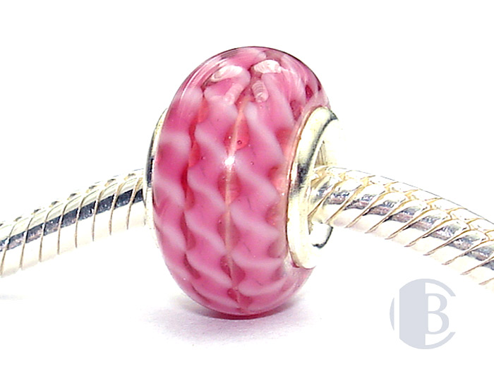 925 sterling silver core murano glass bead