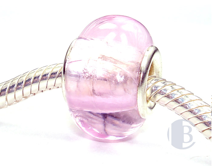 925 sterling silver core murano glass bead
