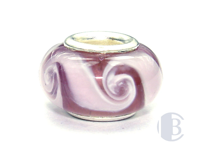 925 sterling silver core murano glass bead