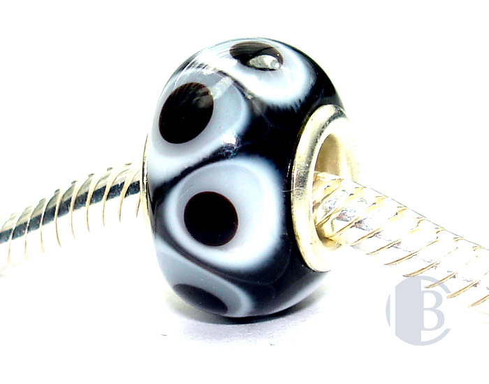 925 sterling silver core murano glass bead