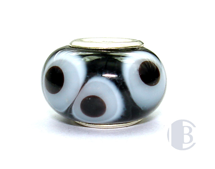 925 sterling silver core murano glass bead