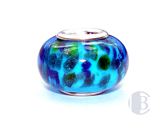925 sterling silver core murano glass bead