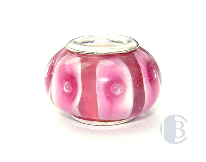 925 sterling silver core murano glass bead