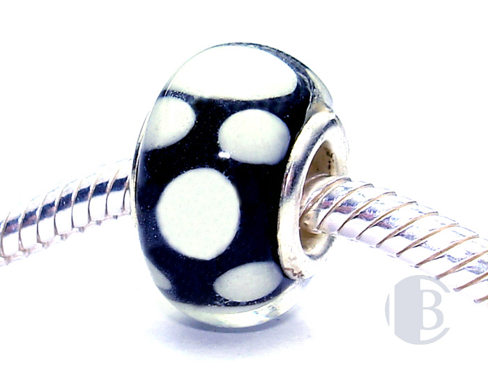925 sterling silver core murano glass bead