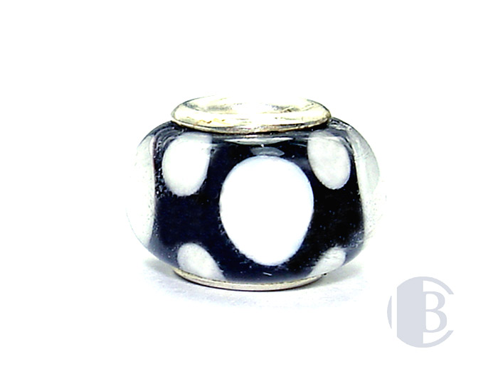 925 sterling silver core murano glass bead