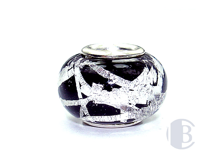 925 sterling silver core murano glass bead
