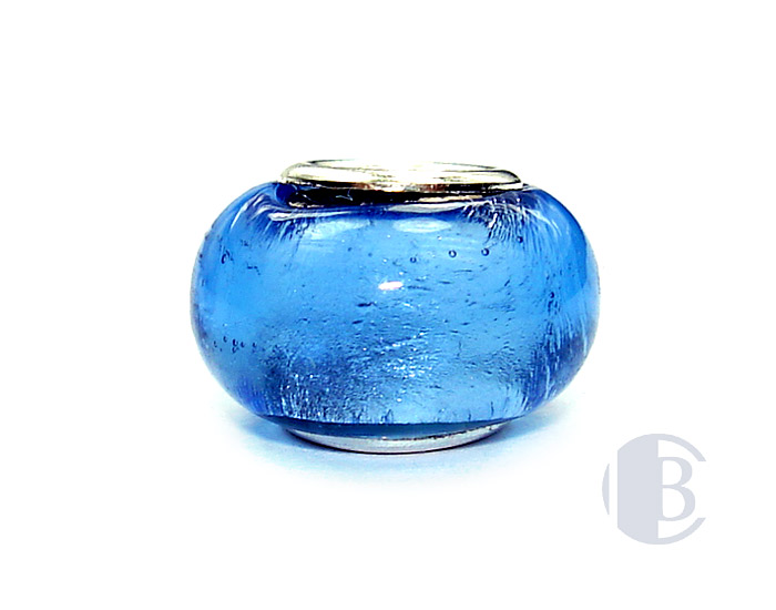 925 sterling silver core murano glass bead