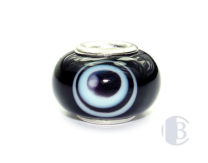 925 sterling silver core murano glass bead