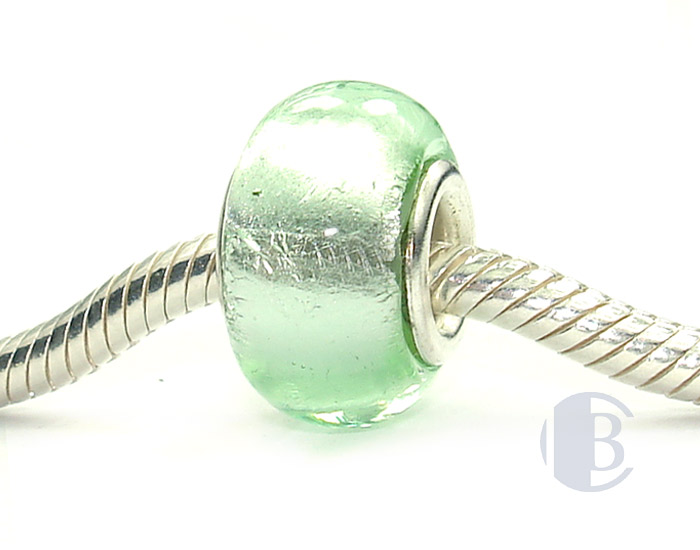 925 sterling silver core murano glass bead
