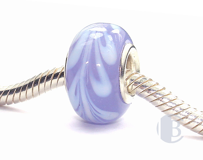925 sterling silver core murano glass bead