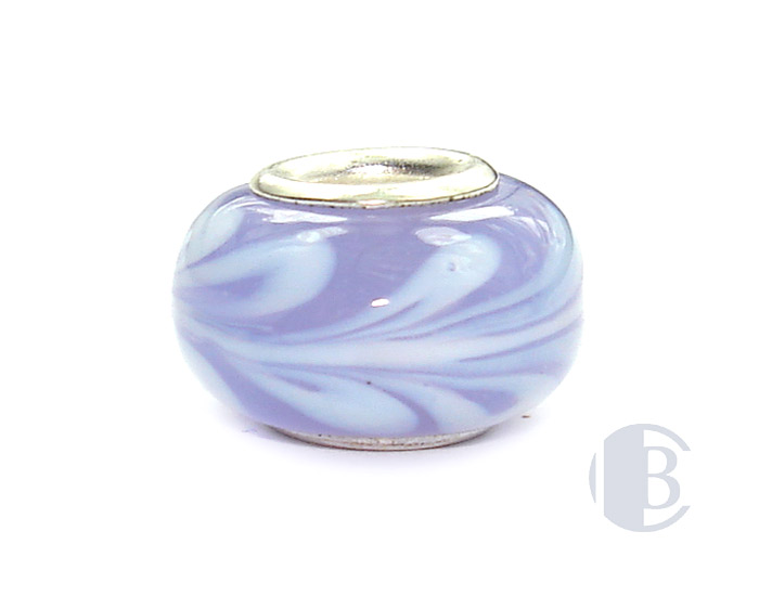 925 sterling silver core murano glass bead