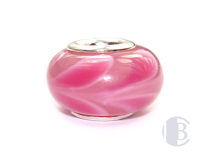 925 sterling silver core murano glass bead