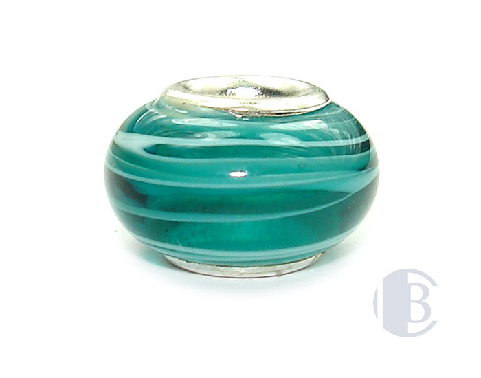 925 sterling silver core murano glass bead