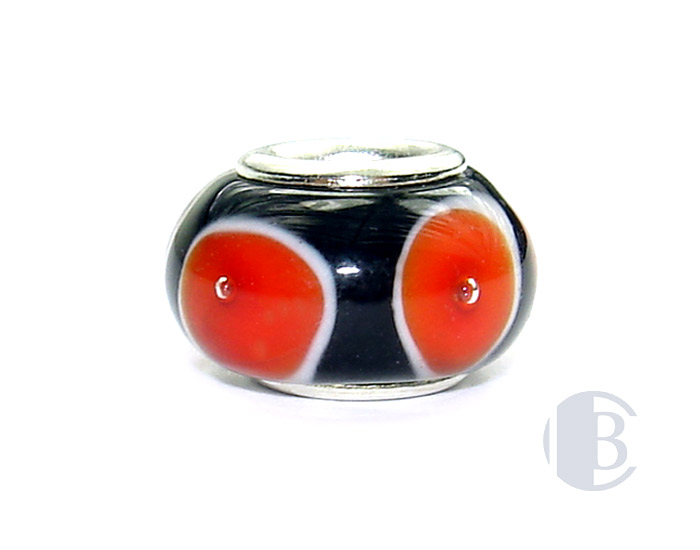 925 sterling silver core murano glass bead