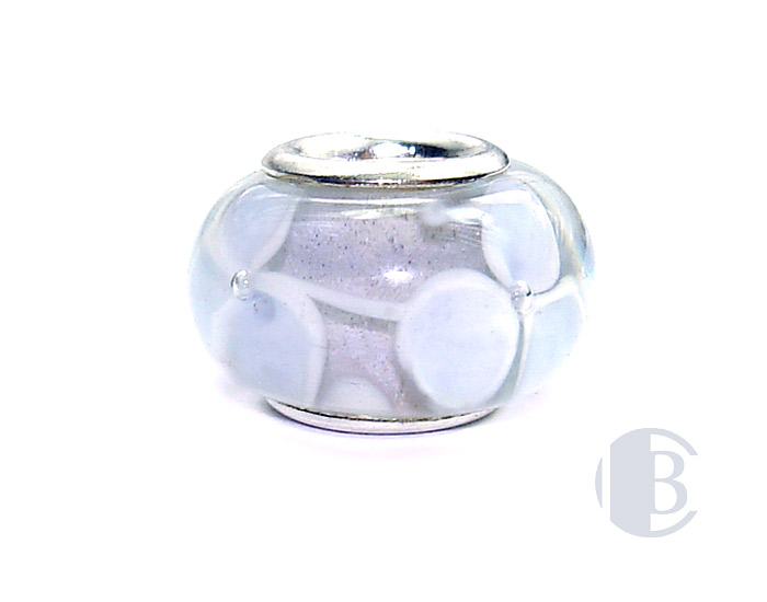 925 sterling silver core murano glass bead