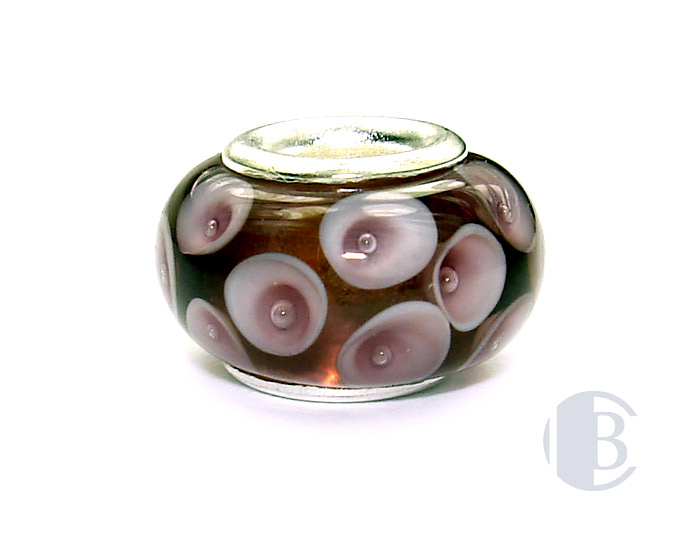 925 sterling silver core murano glass bead