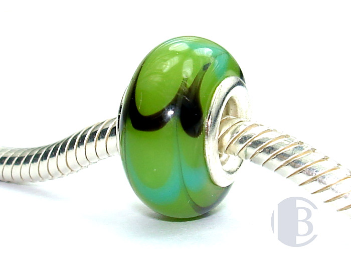 925 sterling silver core murano glass bead