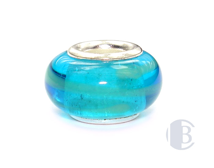 925 sterling silver core murano glass bead