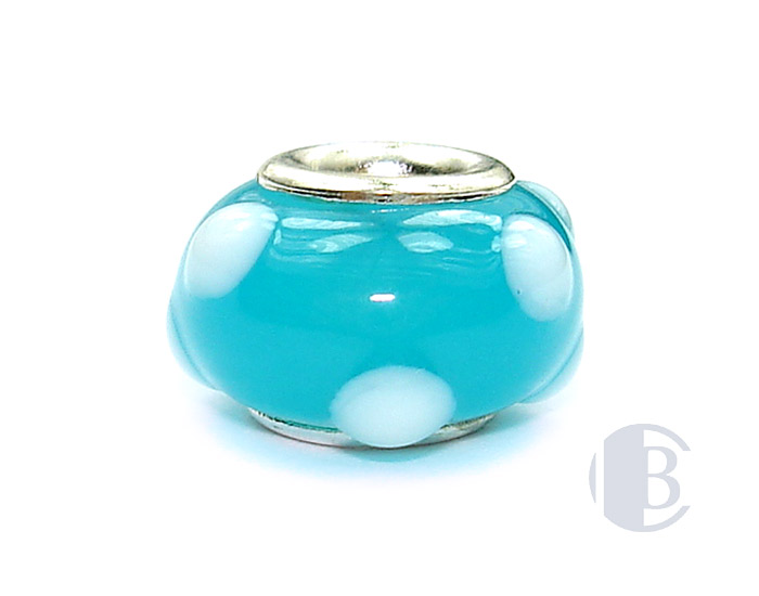 925 sterling silver core murano glass bead