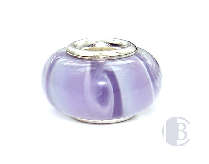 925 sterling silver core murano glass bead