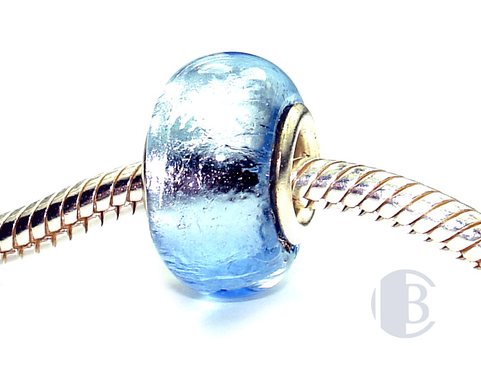 925 sterling silver core murano glass bead