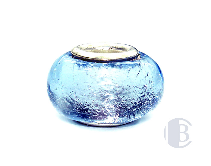 925 sterling silver core murano glass bead