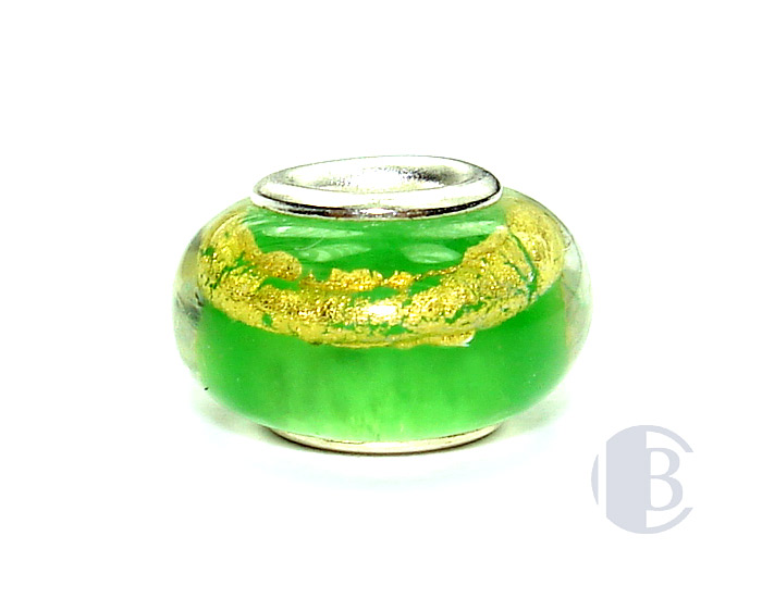 925 sterling silver core murano glass bead