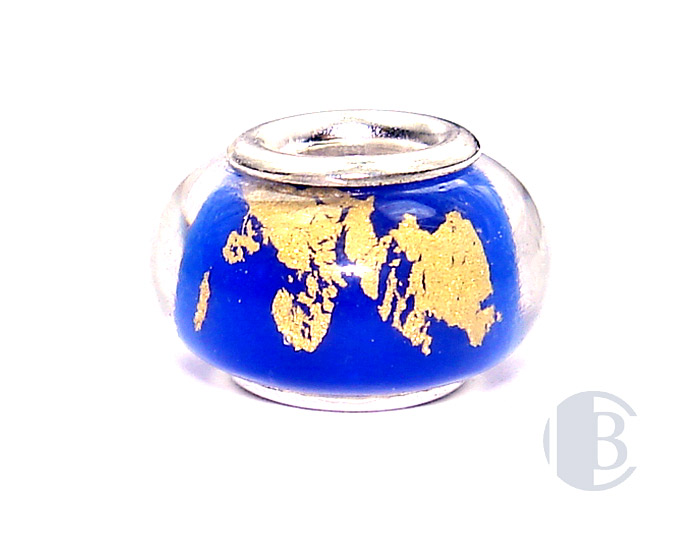 925 sterling silver core murano glass bead