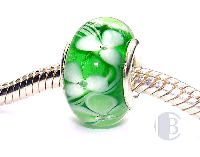 925 sterling silver core murano glass bead