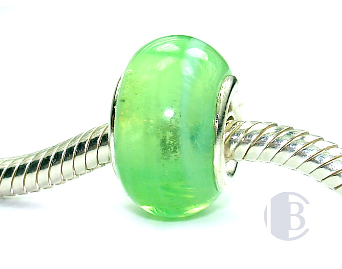 925 sterling silver core murano glass bead
