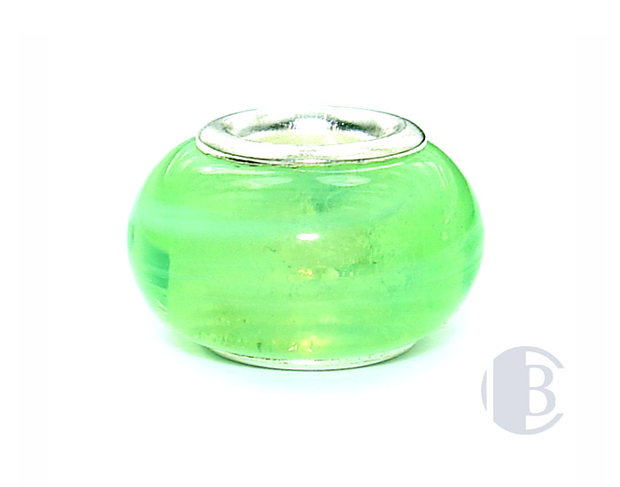 925 sterling silver core murano glass bead