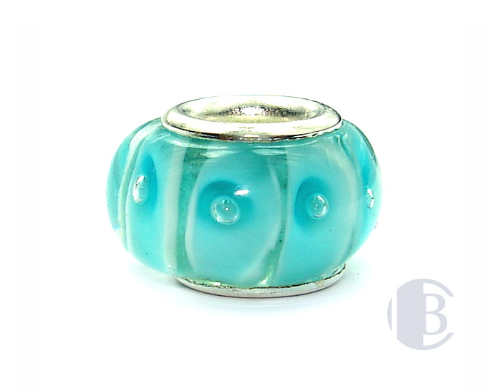 925 sterling silver core murano glass bead