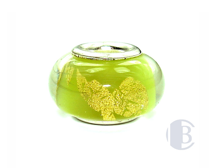 925 sterling silver core murano glass bead