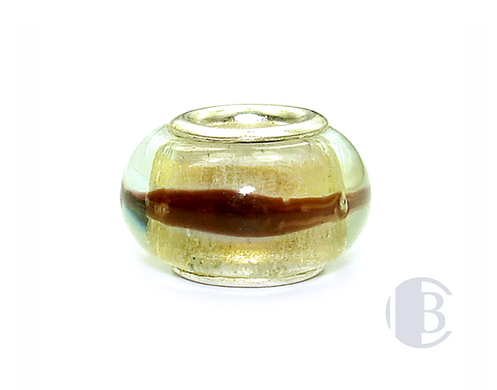 925 sterling silver core murano glass bead