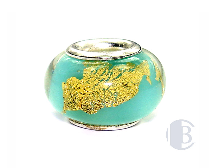 925 sterling silver core murano glass bead