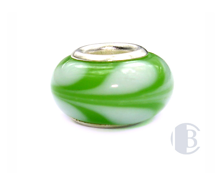 925 sterling silver core murano glass bead