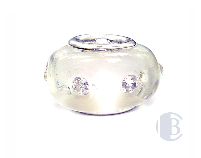 925 sterling silver core murano glass bead