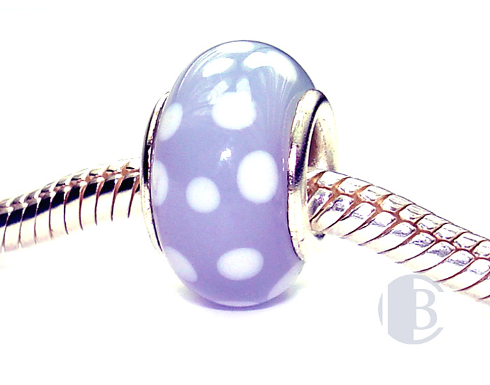 925 sterling silver core murano glass bead