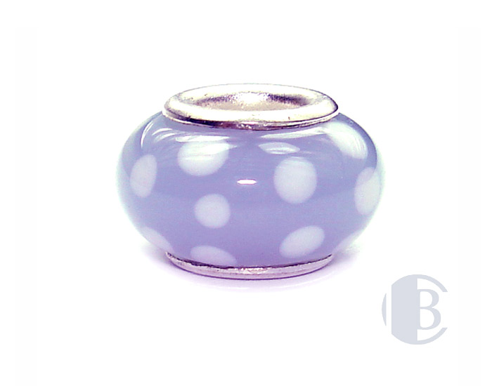 925 sterling silver core murano glass bead