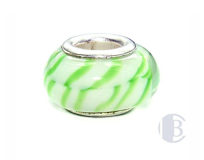 925 sterling silver core murano glass bead
