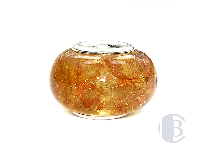 925 sterling silver core murano glass bead