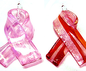 Breast Cancer Ribbon Pendants