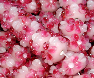 Lampwork Flower Beads