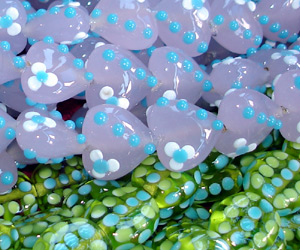 Heart Lampwork Glass Beads