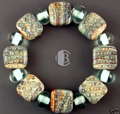 tile design combination lampwork bead sets