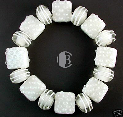 tile design combination lampwork bead sets