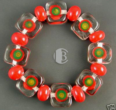 tile design combination lampwork bead sets