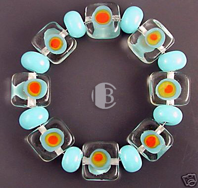 tile design combination lampwork bead sets